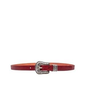 Golden Goose Vintage-Effect Washed Leather Belt Cherry Color - NWT